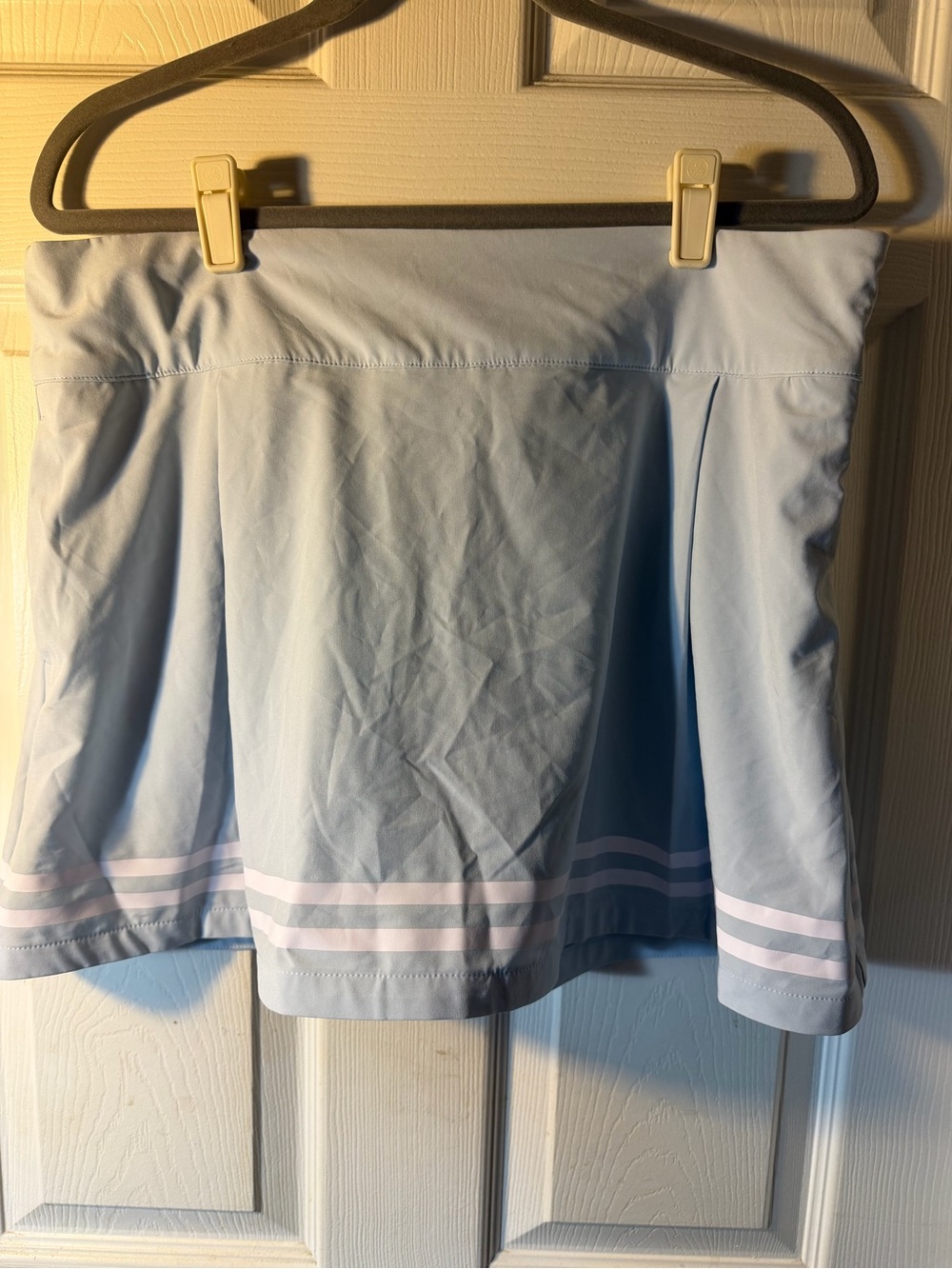 Calia Light Blue Women’s Athletic Skort with White Stripe Detail